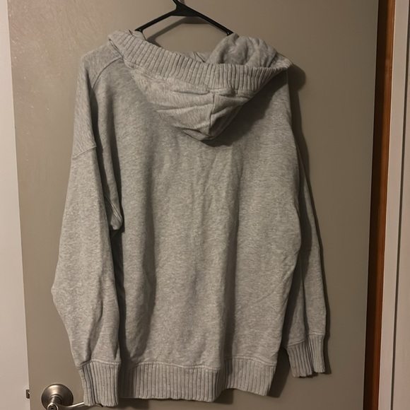 Aerie Gray Hoodie Sweater - Picture 3 of 3